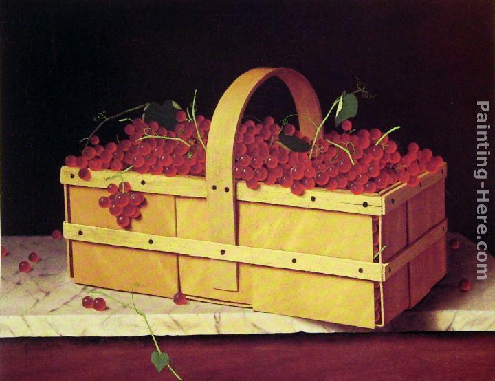 William Michael Harnett A Wooden Basket of Catawba-Grapes